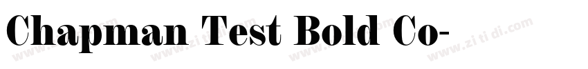 Chapman Test Bold Co字体转换